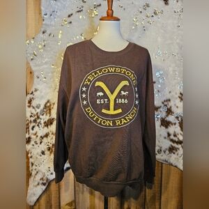 Yellowstone Dutton Ranch Brown Sweater